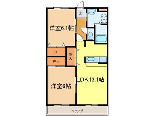 ソレア－ド清水山の物件間取画像